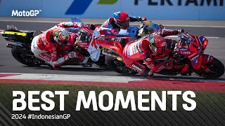 Best MotoGP™ Moments 🤯  2024 IndonesianGP [upl. by Elitnahc]