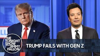 Trump Fails with Gen Z Town Hall Moderated by Fox Ally Sean Hannity  The Tonight Show [upl. by Nosnej]