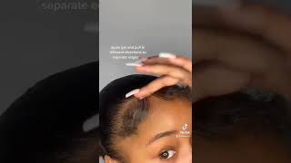 💙💜Edges tutorial for natural hair Tiktokitsliannas [upl. by Notnef]