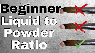 Beginner Nail Tech SeriesLiquid To Powder Ratio  Acrylic Nails [upl. by Armalla314]