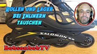 Räder wechseln bei Salomon Inlinern Skater Reifen Tausch Tutorial Anleitung deutsch BobsonbobTV 4K [upl. by Nyrehtak728]