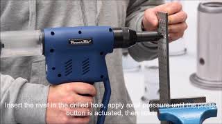 How to set rivets with the PowerRiv cordless riveting tool [upl. by Atinet503]