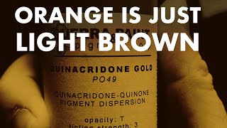 ORANGE IS LIGHT BROWN  the magical discontinued Quinacridone Gold [upl. by Mellitz]