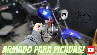 Cómo INSTALAR carburador Cortina plana en moto🏍 paso a paso mi experiencia CG PICADAS [upl. by Etteiluj439]