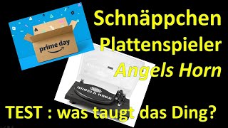 PrimeDay Schnäppchen Plattenspieler Angels Horn  Topp oder Flopp Aufbau Test  Urteil [upl. by Assirialc23]