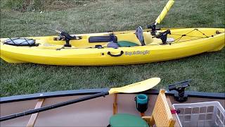 Which one 🤔 sit on top fishing kayak or solo canoe fishing set up [upl. by Mailliwnhoj]