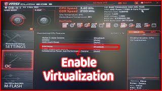 How To Enable Virtualization On MSI MainboardMSI BIOS In 2024 [upl. by Sinnaiy]