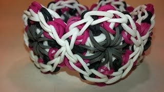 Updated Kaleidoscope Bracelet Tutorial by feelinspiffy Rainbow Loom [upl. by Crescentia]