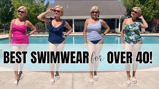 BEST SWIMWEAR for WOMEN OVER 40  Amazon Swimsuit Haul 2023 [upl. by Marni887]