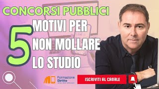 Concorsi in PA  5 consigli per non mollare lo studio [upl. by Elacim]