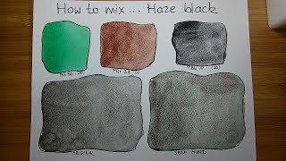 How to mix haze black Schmincke Horadam supergranulating watercolors [upl. by Geesey]