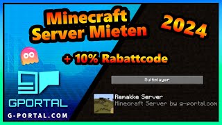 Minecraft Gportal Server Mieten in 2024  Rabattcode  Alle Einstellungen [upl. by Ellerred]