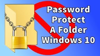 How To Password Protect A Folder  Windows 10 [upl. by Eardnoed]