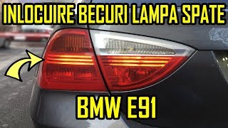 BMW E91 Inlocuire  Schimbare Becuri Stop Aripa [upl. by Ahsit688]