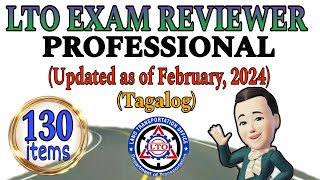 LTO EXAM REVIEWER 2024 FOR PROFESSIONAL DRIVERS LICENSE UPDATED AS OF FEBRUARY 2024 TAGALOG [upl. by Nelyaw979]