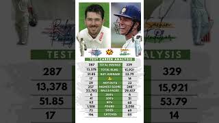 Sachin Tendulkar vs Ricky Ponting  Test Analysis 🗿 [upl. by Kinghorn215]