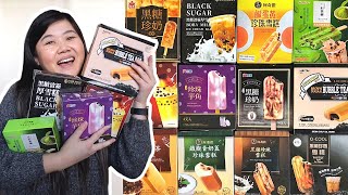 TRYING EVERY BOBA ICE CREAM BAR Ranking Review amp Taste Test [upl. by Haisej]