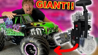 Worlds Biggest RC Car gets RACE Engine 4x power [upl. by Federica]