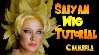 Saiyan Wig Tutorial Caulifla  Spiky Wig Tutorial [upl. by Britney]