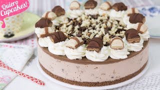 CHEESECAKE DE KINDER BUENO SIN HORNO  ESPECIAL CELEBRACIONES  Quiero Cupcakes [upl. by Beeson]