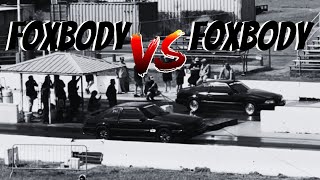 Foxbody VS Foxbody Drag Race FordVFord [upl. by Afton]