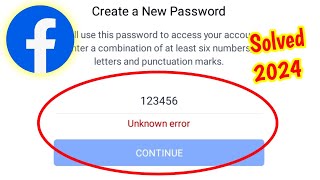 facebook unknown error problem  facebook password error problem [upl. by Steffen]