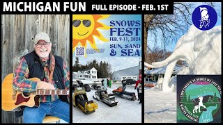 Michigan FUN  Singer Mike Ridley  Les Cheneaux Snowsfest  MTU Winter Carnival [upl. by Krell]