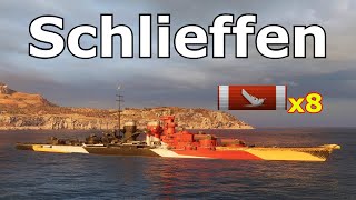 World of WarShips Schlieffen  8 Kills [upl. by Yerahcaz]