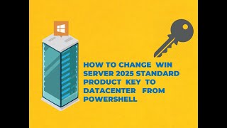 HOW TO CHANGE WIN SERVER 2025 STANDARD PRODUCT KEY TO DATACENTER FROM POWERSHELL [upl. by Adaline]