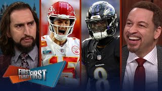 FIRST THING FIRST  quotChiefs gonna crash Ravensquot  Nick Wright previews RavensChiefs Week 1 matchup [upl. by Ellennej335]