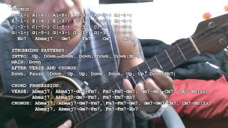 Bruno Mars  Treasure Chords Tutorial Ukulele [upl. by Kostman735]