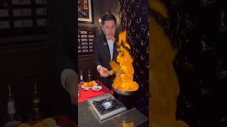 Have you ever seen TABLESIDE FLAMING CHERRIES JUBILEE dessert lasvegas [upl. by Devi971]