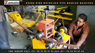 Three Roller Motorised Section Pipe Bending Machines  Ramato Machines [upl. by Gokey221]