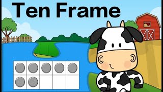 Ten Frame Subitizing Puzzle On the Farm Math Brain Break [upl. by Zinn]