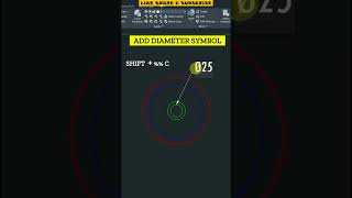 Diameter Symbol in AutoCAD shorts [upl. by Nadnerb]