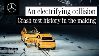 The worlds first public twocar electric crash test by MercedesBenz [upl. by Ntsyrk970]