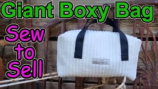 Sew to Sell Giant Boxy Bag how to sew large zippered pouch with no raw edges fully lined easy to sew [upl. by Dempster337]