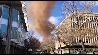 Smoke From SMUD Substation Fire In Downtown Sacramento [upl. by Yemrej859]