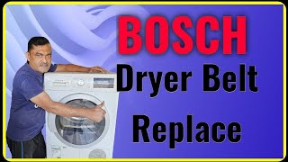 bosch dryer belt replacement easy way [upl. by Tullus]