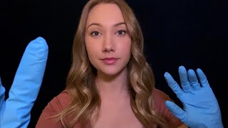 ASMR Nonsensical Glove Exam Face Touching Hand Movements [upl. by Havelock]