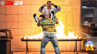 The Rock vs John Cena  WWE 2K24  Gameplay  XBOX Series S  Backstage Brawl [upl. by Bohlen123]