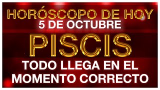 PISCIS HOY  MIRA QUE VIENE 🤑💸🤩  HORÓSCOPO DE HOY PISCIS TAROT  5 DE OCTUBRE 2024 [upl. by Ednutabab]