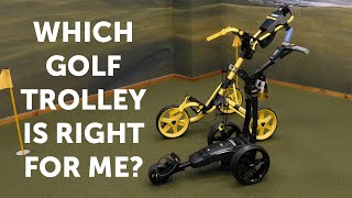 How to make sure you buy the right golf trolley TROLLEY BUYERS GUIDE [upl. by Atilegna]