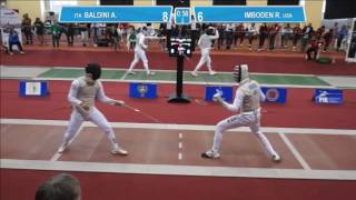 T32 IMBODEN Race USA  BALDINI Andrea ITA Foil men individual [upl. by Rehpotsrik]