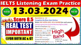 IELTS LISTENING PRACTICE TEST 2024 WITH ANSWERS  13032024 [upl. by Casar]