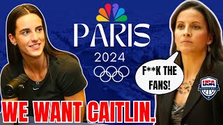 USA Basketball makes ABSURD COMMENTS on Caitlin Clarks Team USA SNUB Fans Chant quotWE WANT CAITLINquot [upl. by Jary518]