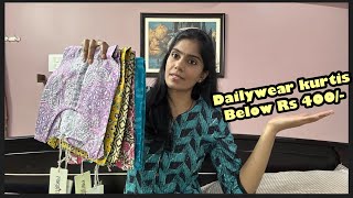 Dailywear affordable and comfortable kurtis for housewife’s below Rs 394RangitaSnapdeal haul [upl. by Accire]