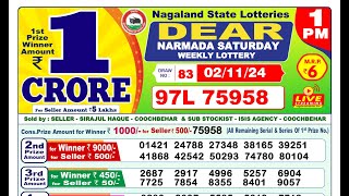 LIVE Lottery Sambsd 1pm Official 02112024 Result  Nagaland State Lottery [upl. by Wilde217]