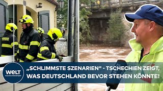 HOCHWASSER DEUTSCHLAND BEREITET SICH VOR  „Besorgniserregende Zustände“ in Tschechien amp Polen [upl. by Ocirrej62]