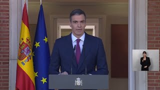 Pedro Sánchez sigue como presidente  COMPARECENCIA ÍNTEGRA [upl. by Nemajneb]